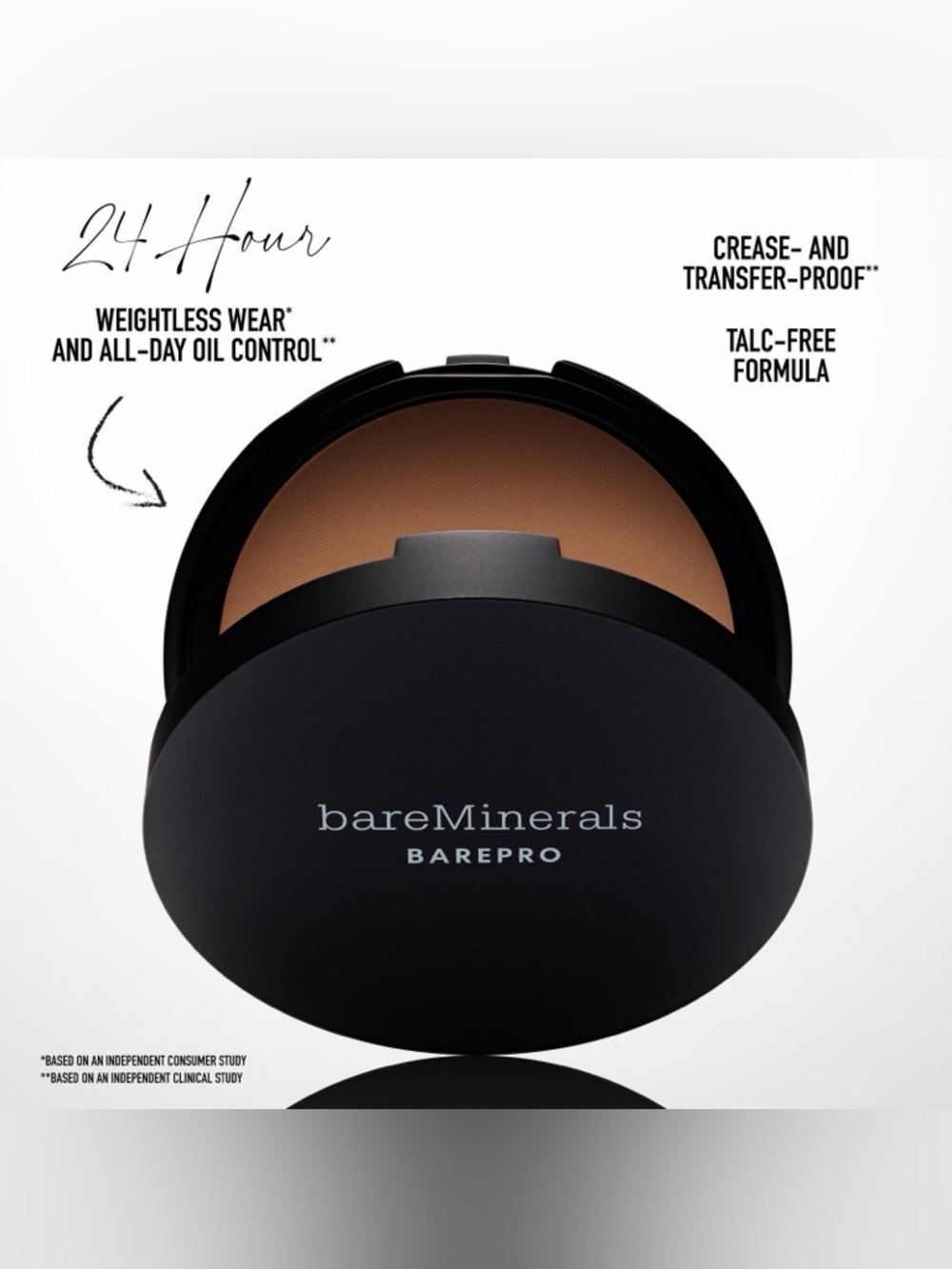 BAREPRO Talc-Free Matte Powder Foundation - Deep 50 Neutral